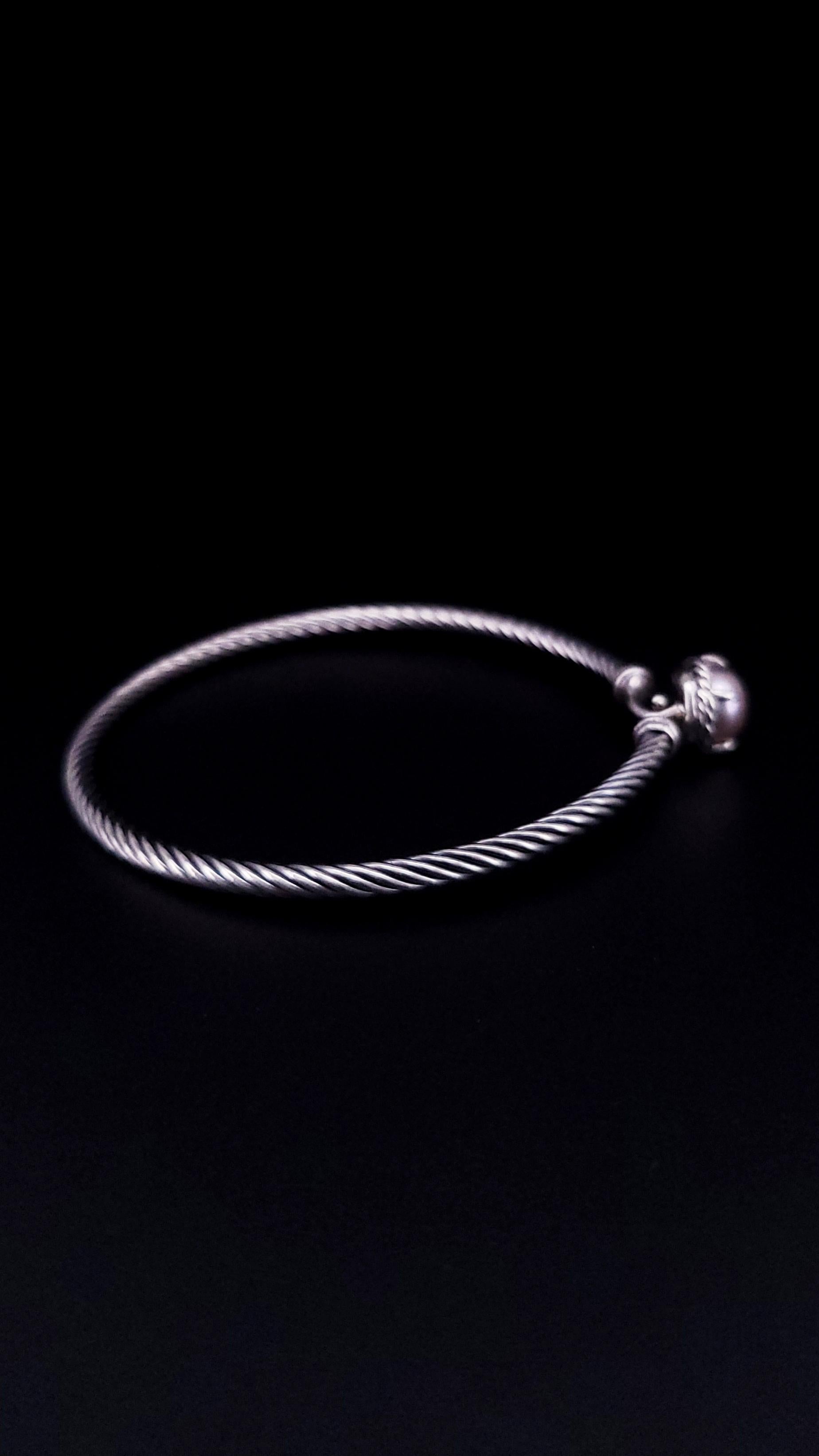 David Yurman Bracciale Chatelaine in argento e perle In condizioni ottime in vendita a New York, NY