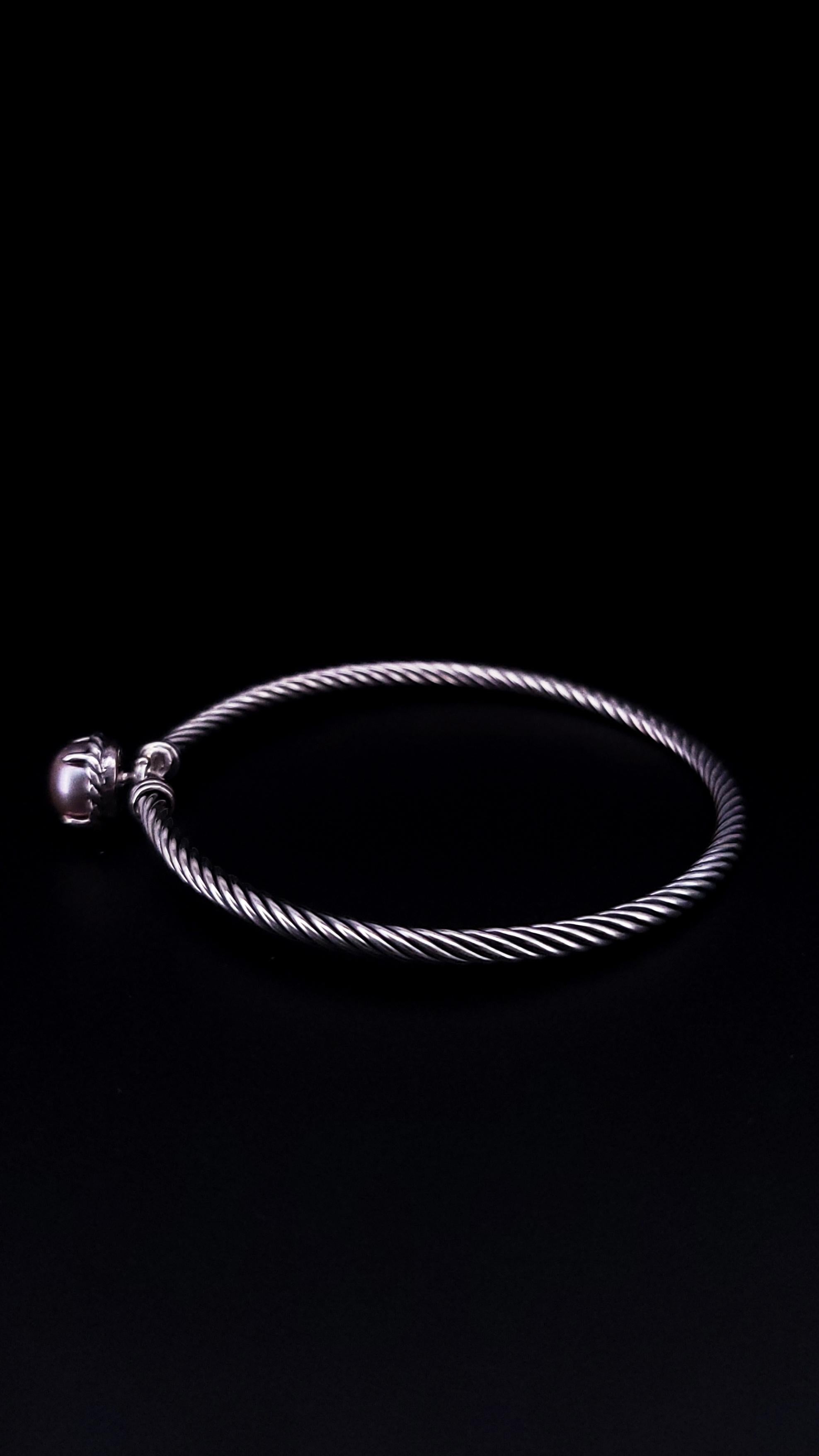 David Yurman Bracciale Chatelaine in argento e perle in vendita 2
