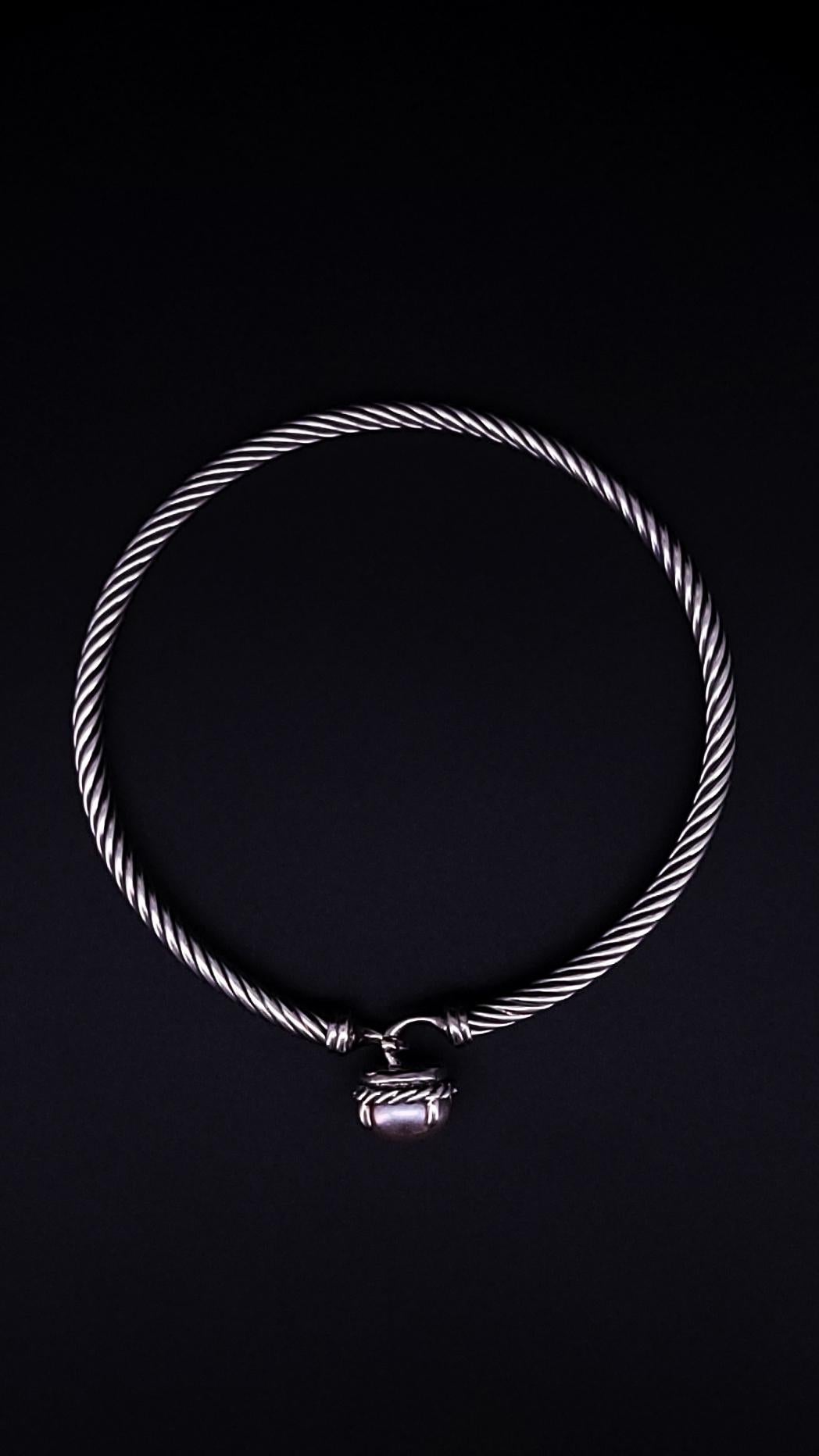 David Yurman Bracciale Chatelaine in argento e perle in vendita 3