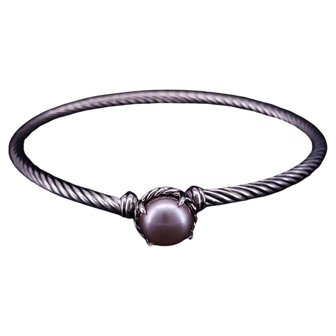 David Yurman Chatelaine Armband aus Sterlingsilber und Perlen