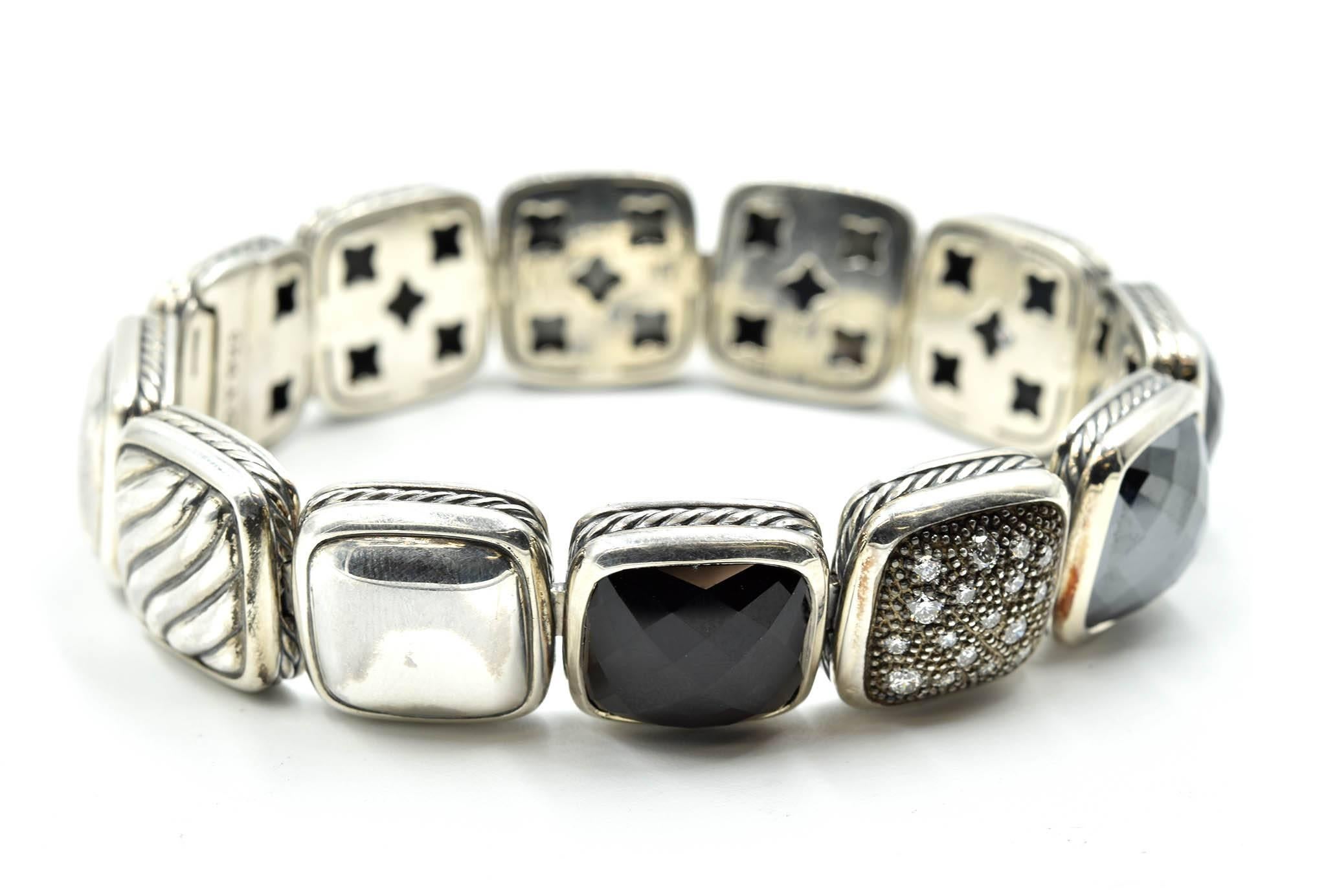 designer david yurman mens onyx bracelet