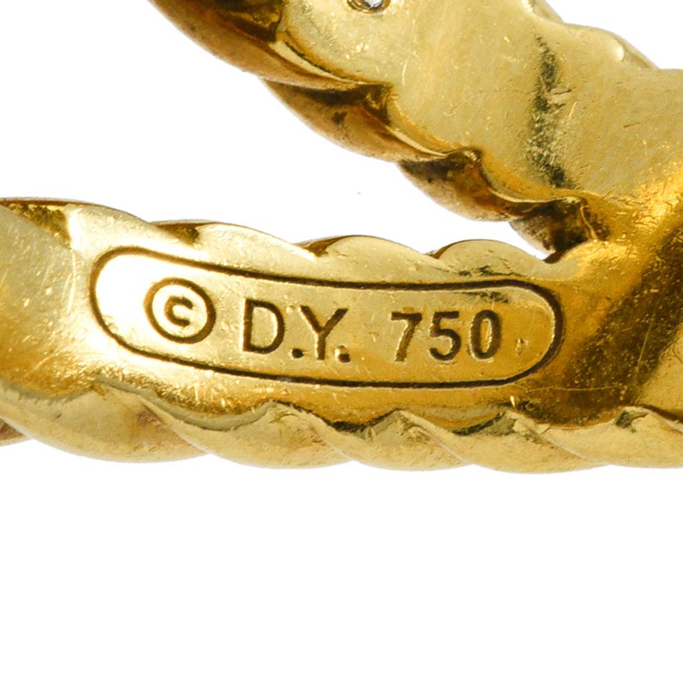 David Yurman Citrine 18 Karat Gold Gemstone Ring In Excellent Condition In Philadelphia, PA