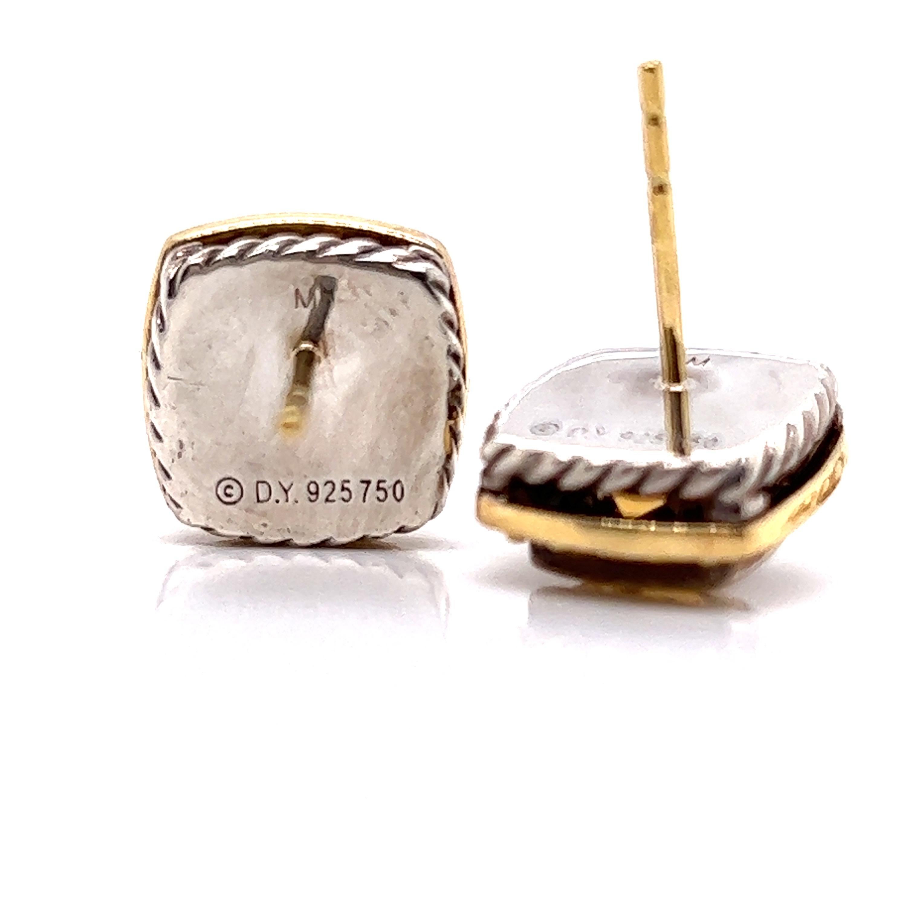 David Yurman: 18 Karat Albion-Ohrringe, Citrin und gelber Saphir in Silber im Zustand „Gut“ in Derby, NY