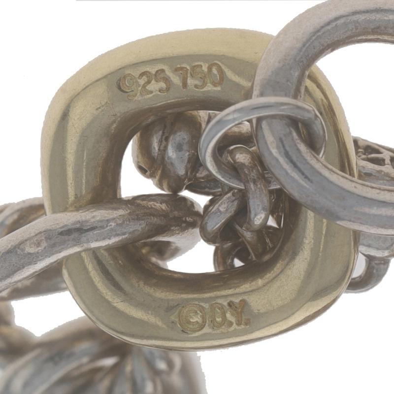 David Yurman Citrine Fancy Cable Chain Charm Bracelet 7