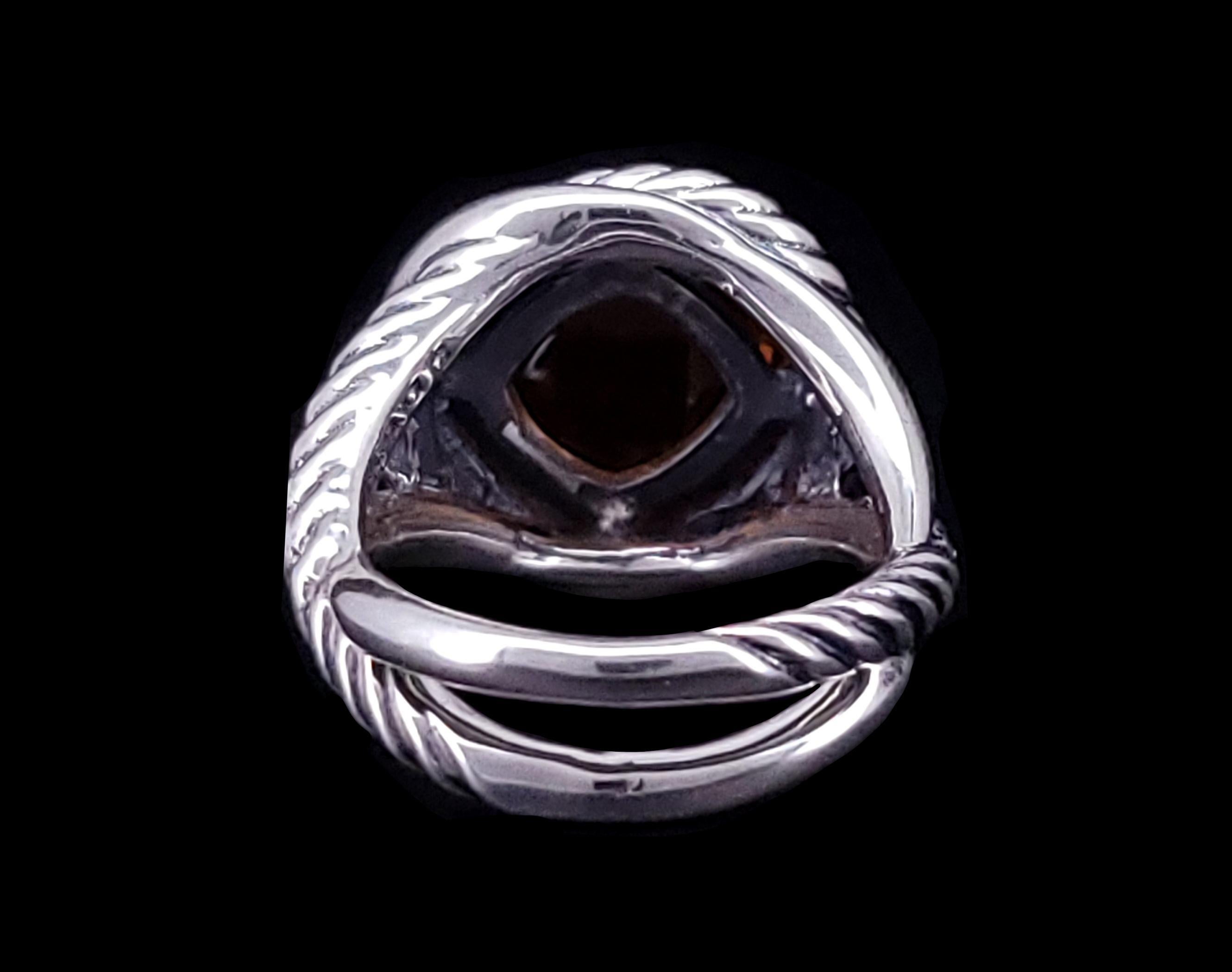 De las mujeres Anillo Infinito de Citrino David Yurman Tamaño 6,75 Plata de Ley en venta