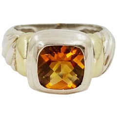 David Yurman Citrine Noblesse Two-Tone Ring