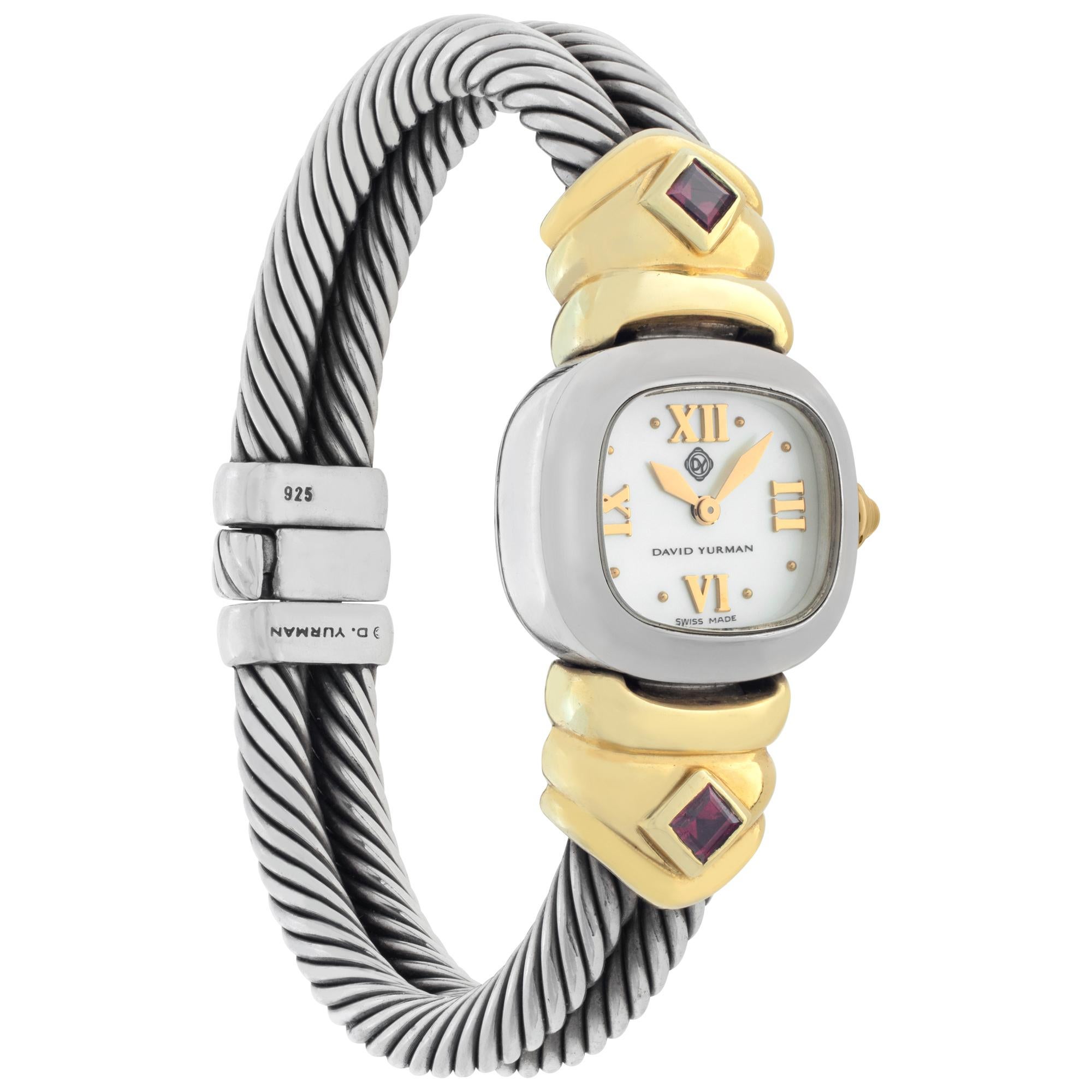 David Yurman Classic 18k Gold & Stainless Steel Wristwatch In Excellent Condition In Surfside, FL