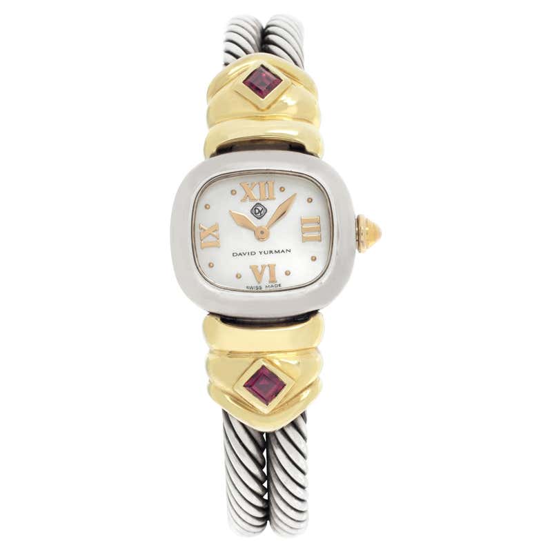 David Yurman Cable Silver and 18 Karat Yellow Gold Watch T-61533 at ...