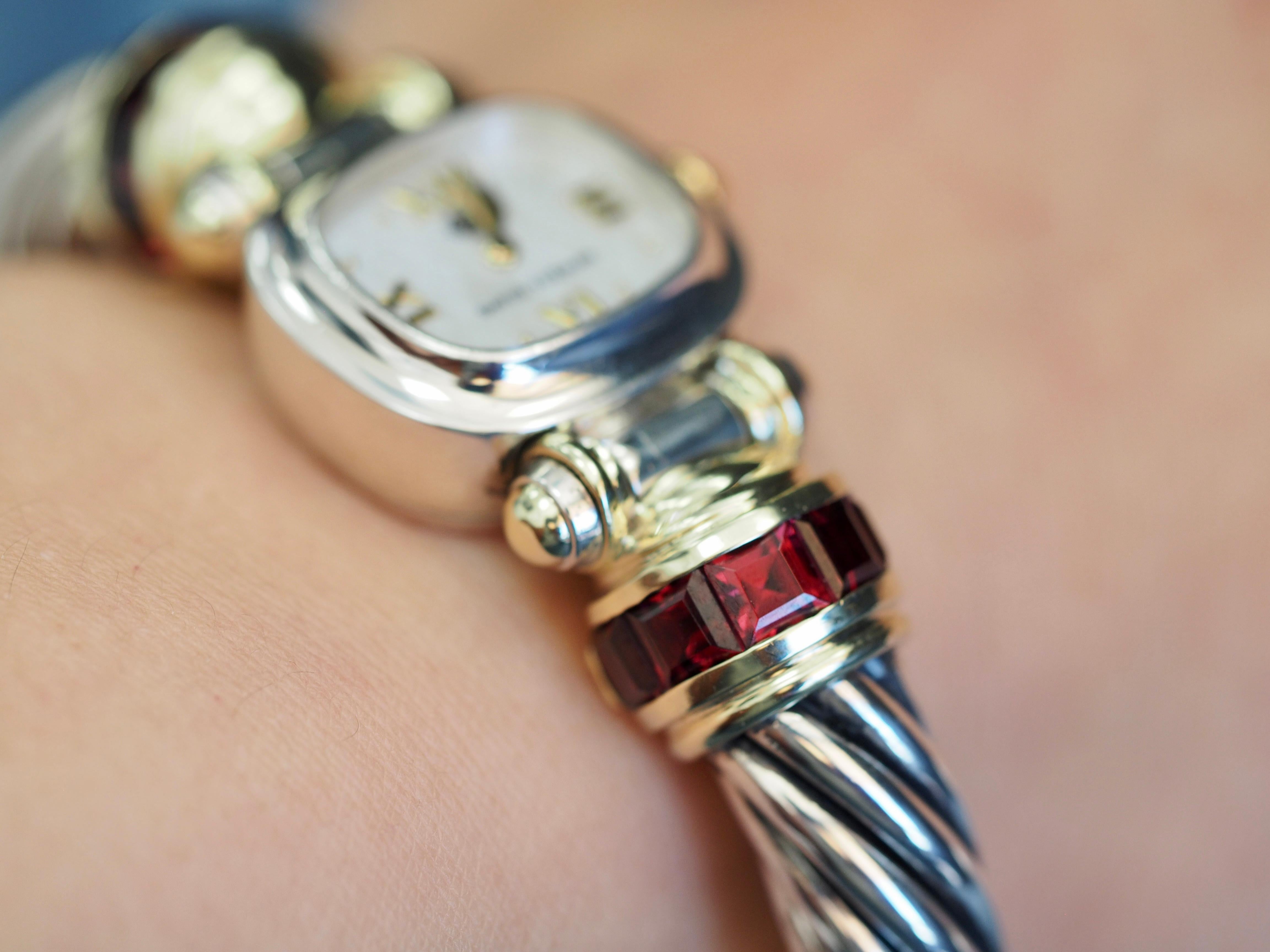David Yurman Classic Cable Chain Granat 925 Uhr von David Yurman 2