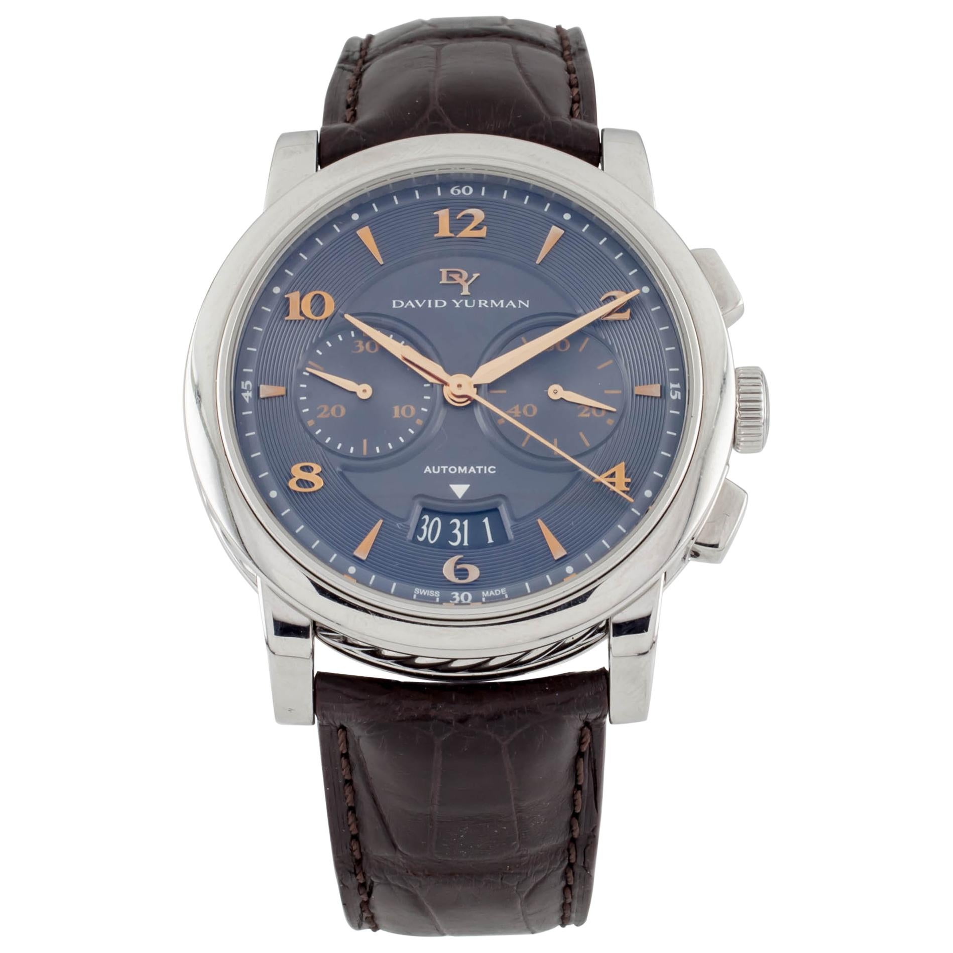 David Yurman Classic T730 Chronograph Stainless Steel Automatic Men's Watch