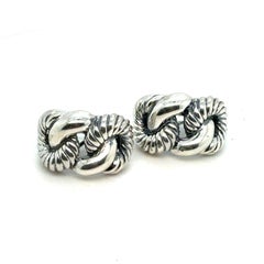 David Yurman Clip on Earrings Sterling Silver Estate