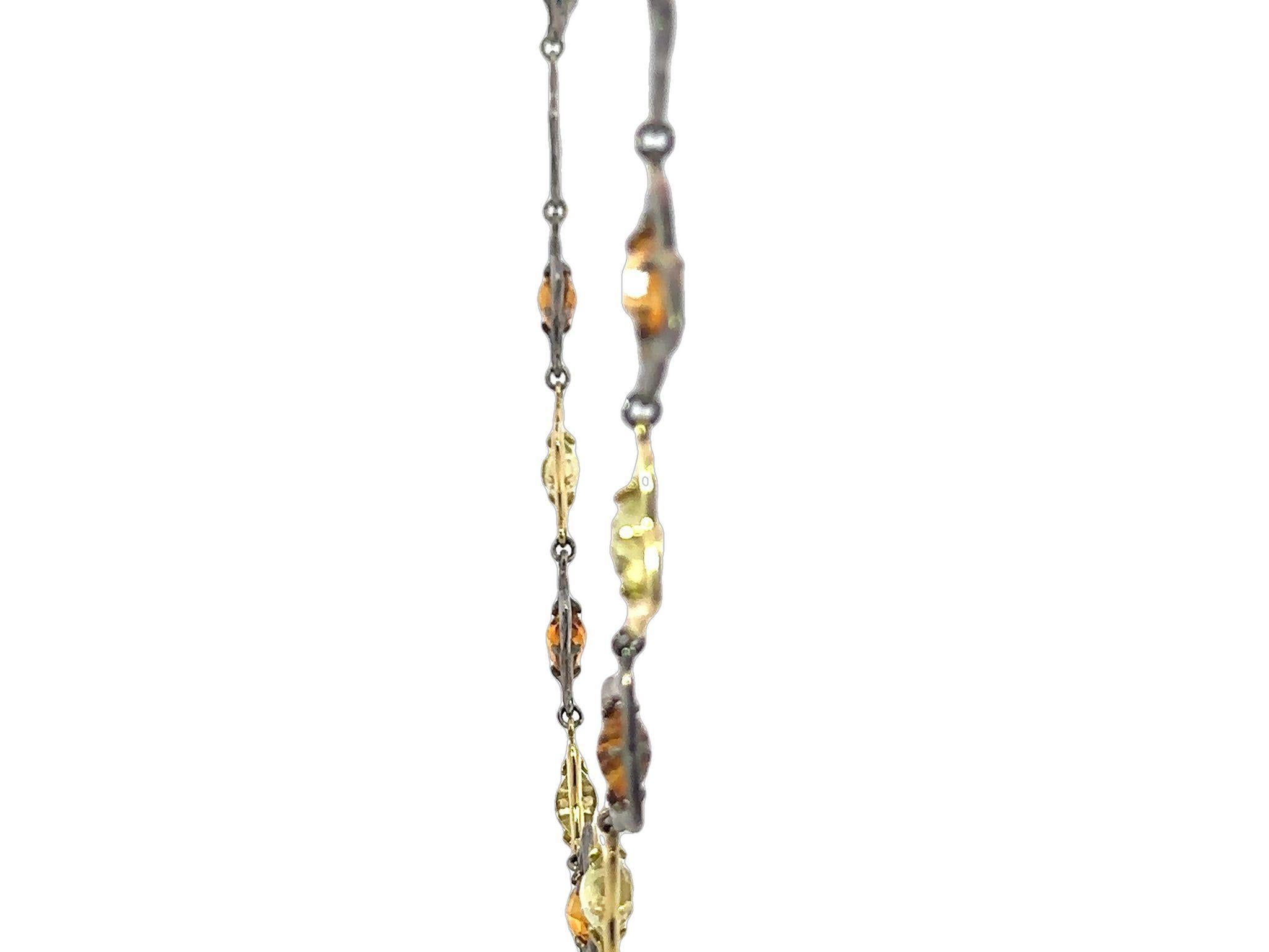 Taglio briolette David Yurman Collana con motivo floreale a trifoglio in argento e oro 18 carati in vendita