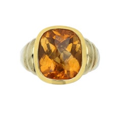 Anello Cocktail con citrino di David Yurman, in oro 14k e argento