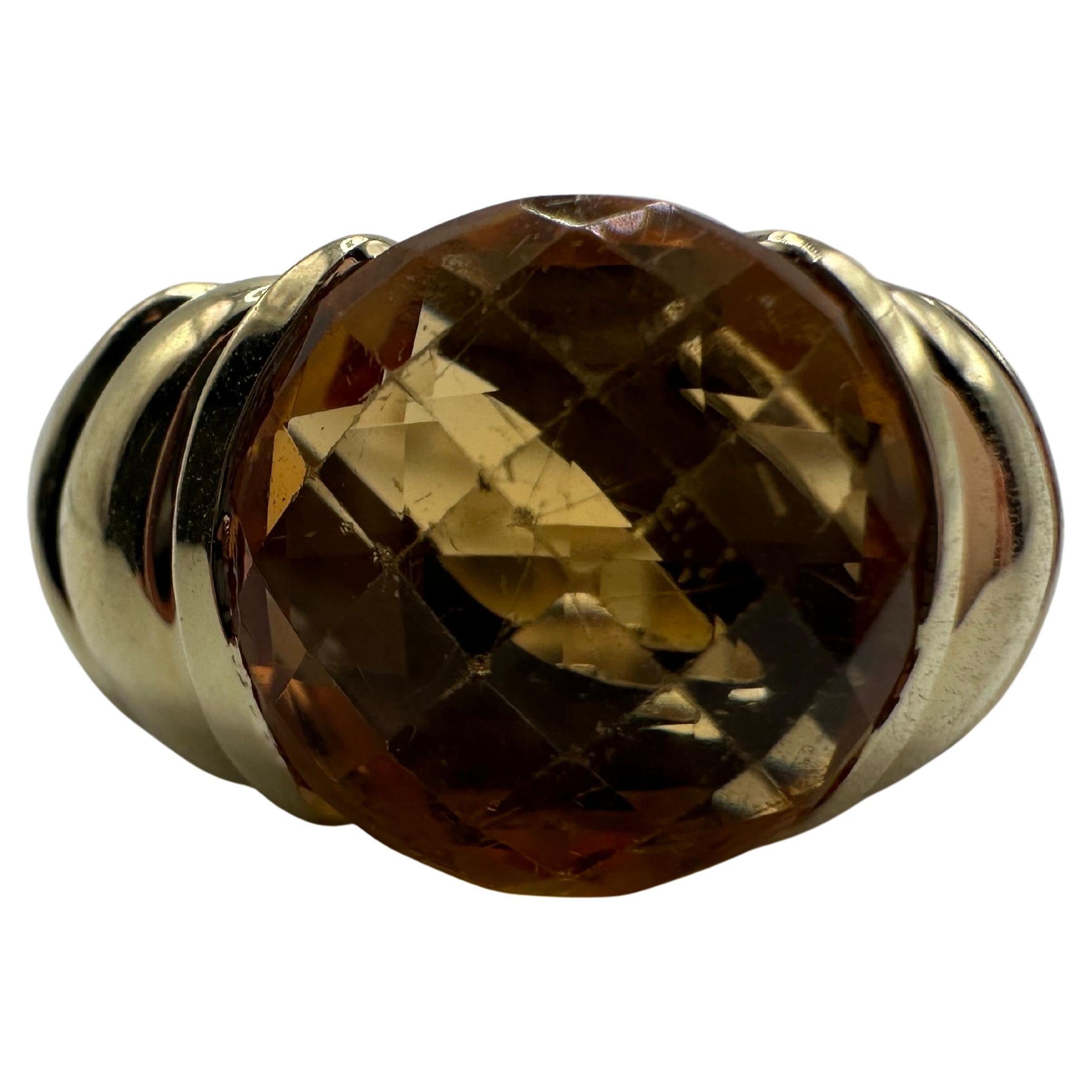 David Yurman Cocktail ring Citrine Ring 14KT gold cocktail ring