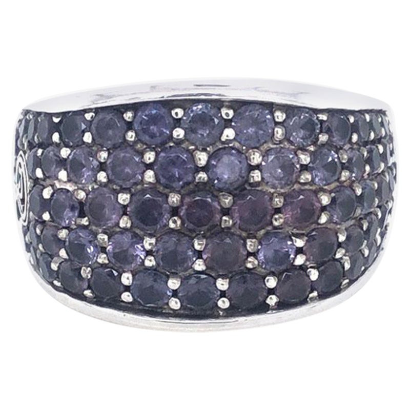 David Yurman Color Change Garnet Mens Sterling Silver Ring