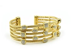 David Yurman Confetti Wide Cuff Bracelet with Pave Set Diamonds