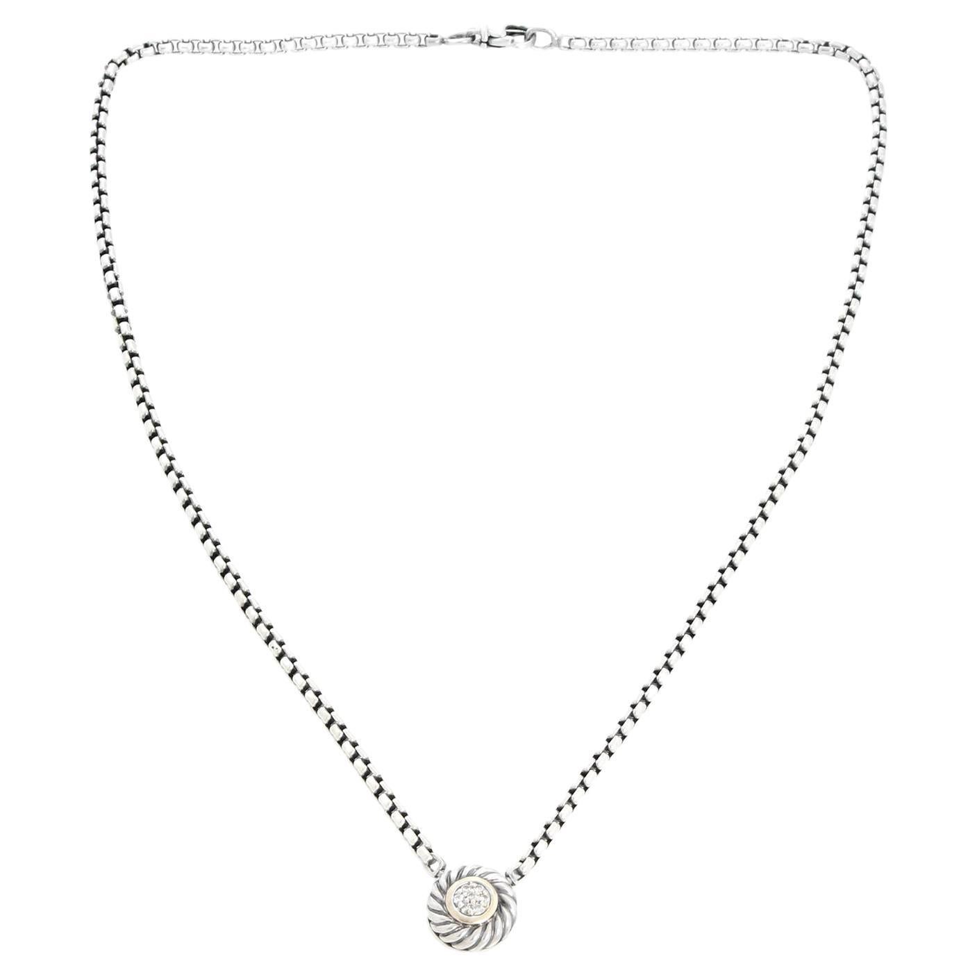 David Yurman Cookie Collection Diamond Necklace For Sale