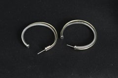 David Yurman Crossover Cable Hoop  Earrings