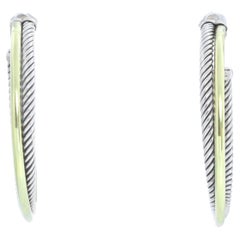 David Yurman Crossover Cable Hoop  Earrings