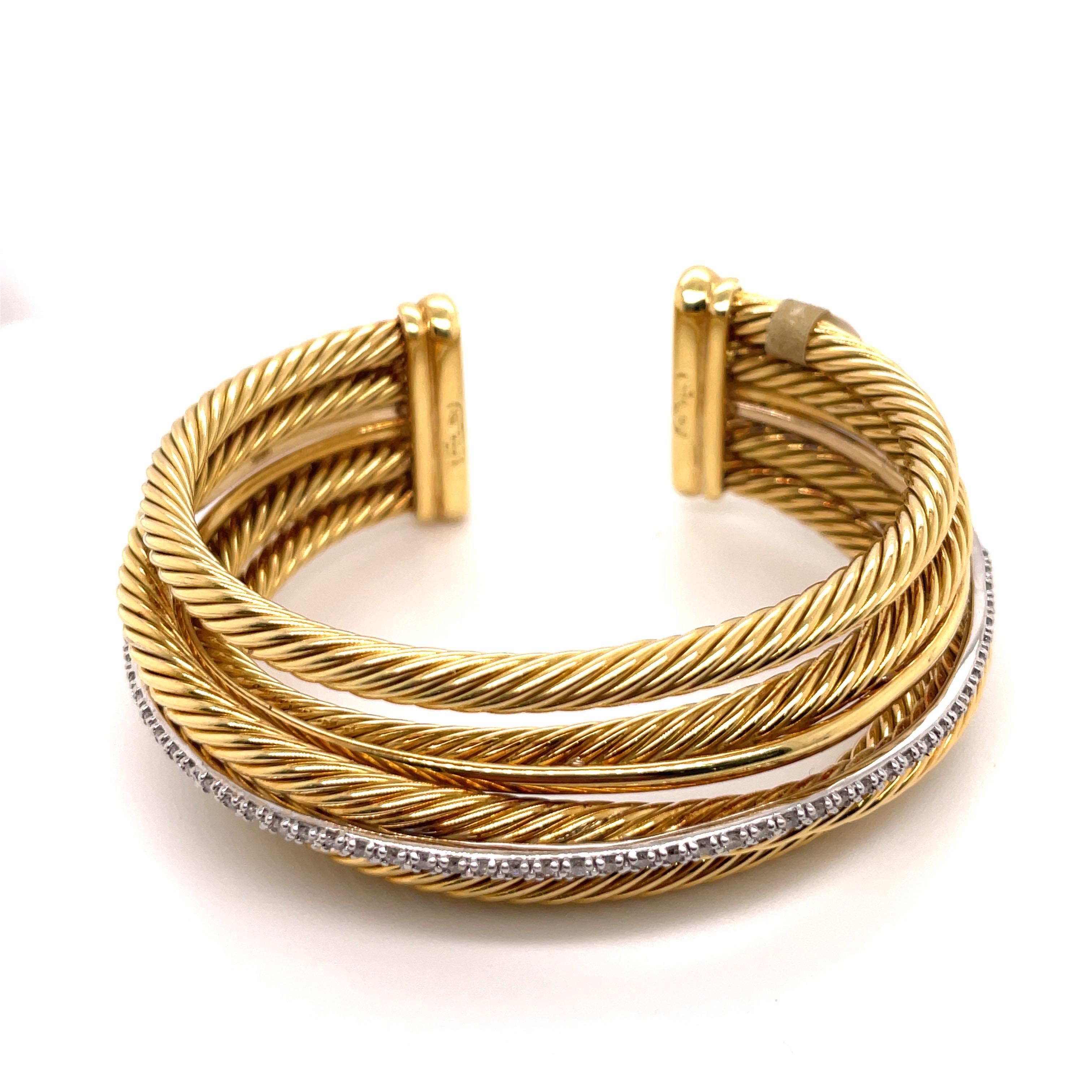 david yurman crossover bracelet with gold