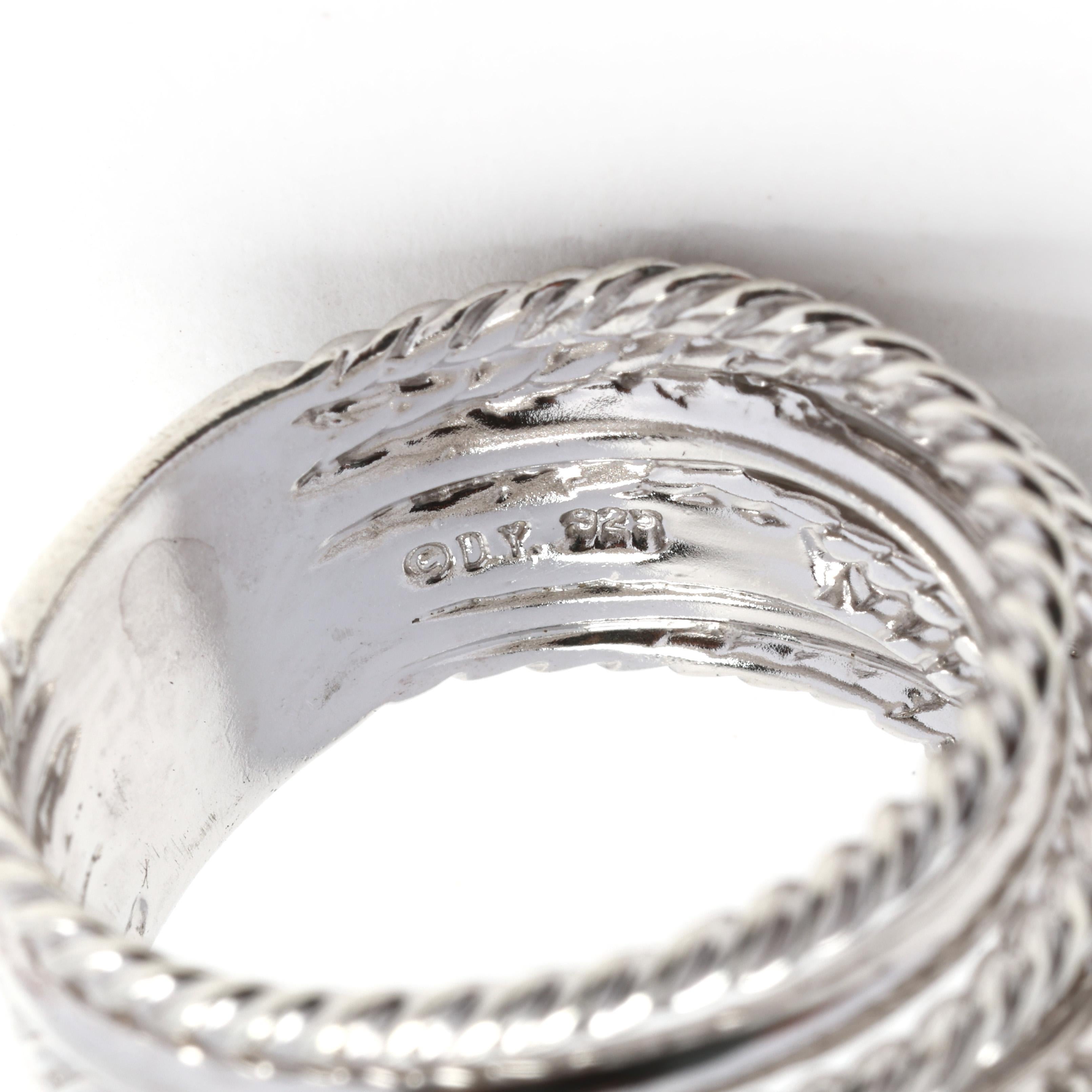 David Yurman Crossover Collection Ring, Sterling Silver, Ring Size 7, Statement 1