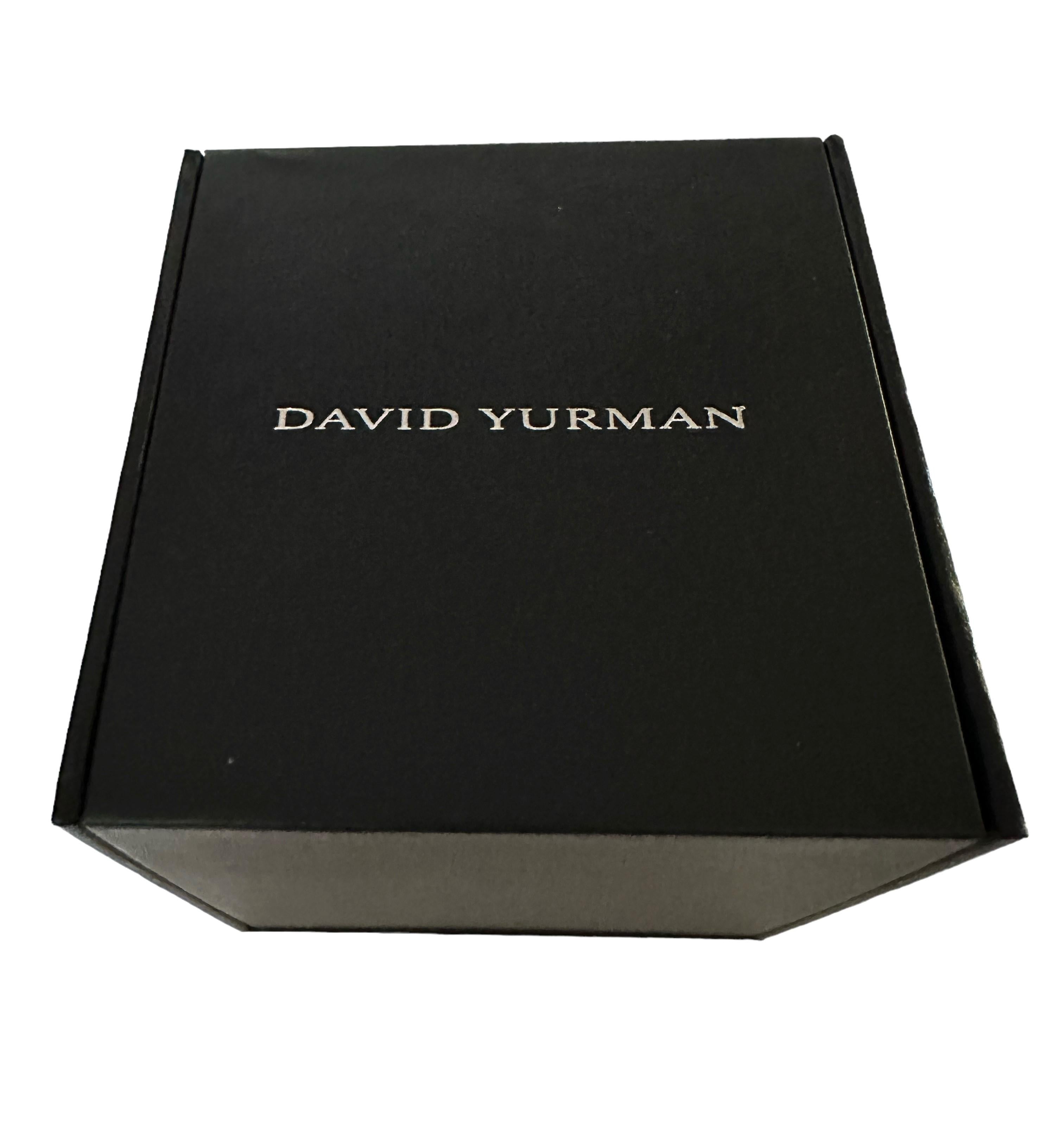 David Yurman Crossover Cross Necklace W Pave Diamonds Sterling Original Box For Sale 2