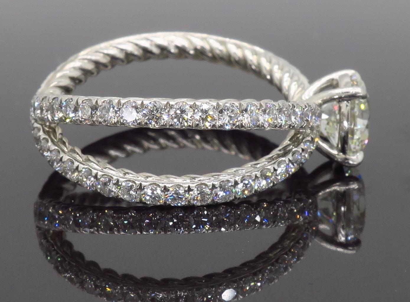 David Yurman Crossover Diamond Engagement Ring 3