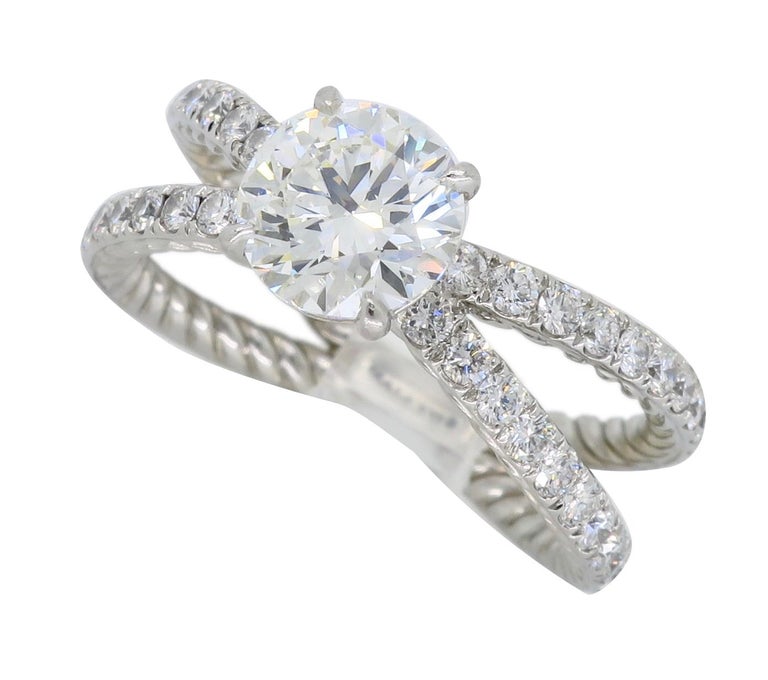 David Yurman Crossover Diamond Engagement Ring at 1stDibs david