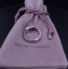 David Yurman Crossover Ring, Sterling Silver & 14K Gold, Size 5.5