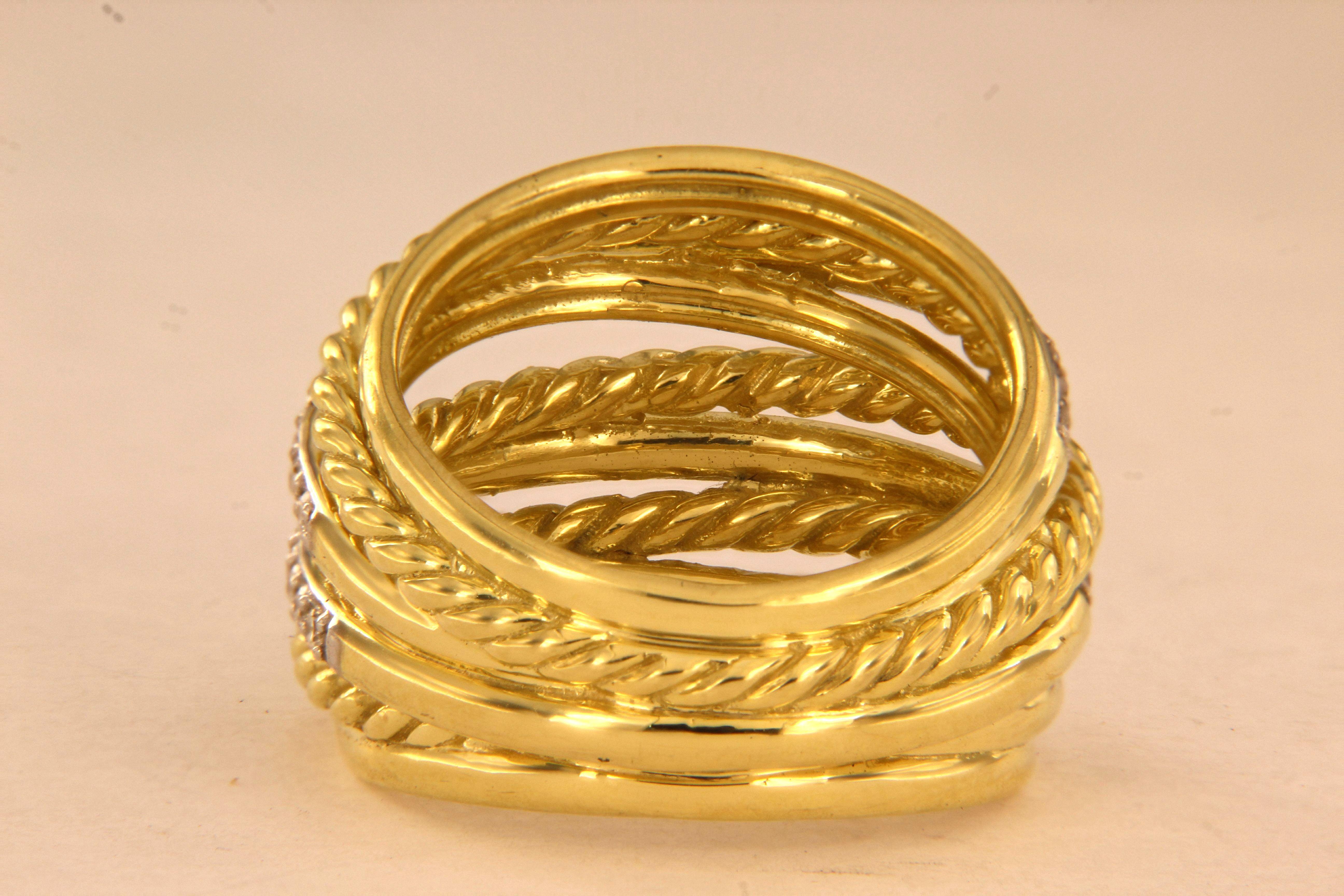 david yurman gold crossover ring