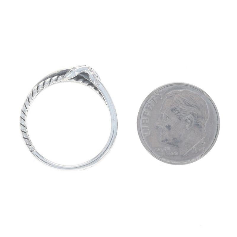 Women's David Yurman Crossover X Diamond Band - Sterling Silver 925 Round Brilliant Ring