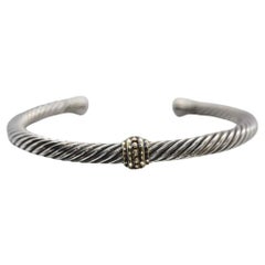Bracelet manchette David Yurman en argent sterling 14 carats