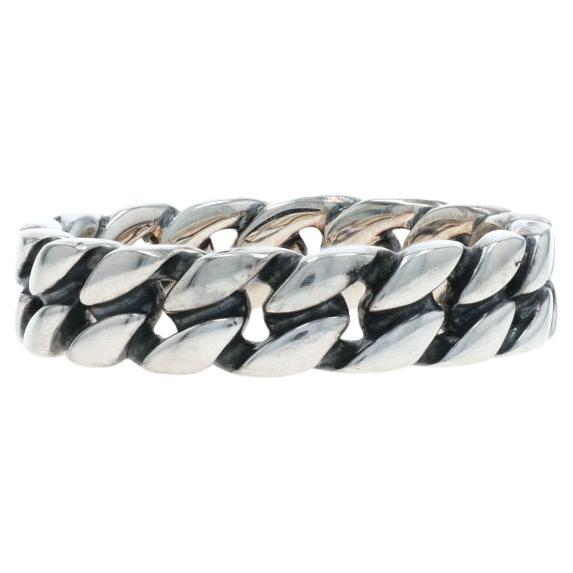David Yurman Curb Chain 6mm band Men
s Ring - Sterling Silver 925 SZ 10 Band