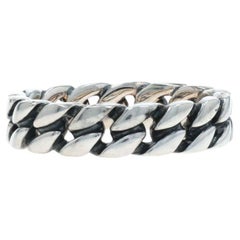 David Yurman Curb Chain 6mm band Men's Ring - Sterling Silver 925 SZ 10 Band