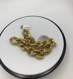 David Yurman Curb Link Yellow Gold Bracelet