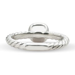 David Yurman Cushion Cable Sterling Silver Diamond Ring
