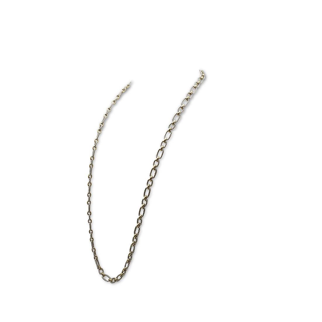 David Yurman Cushion Link Necklace In Excellent Condition In New York, NY