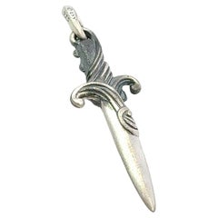 David Yurman Dagger Amulet Pendant Sterling Silver Estate