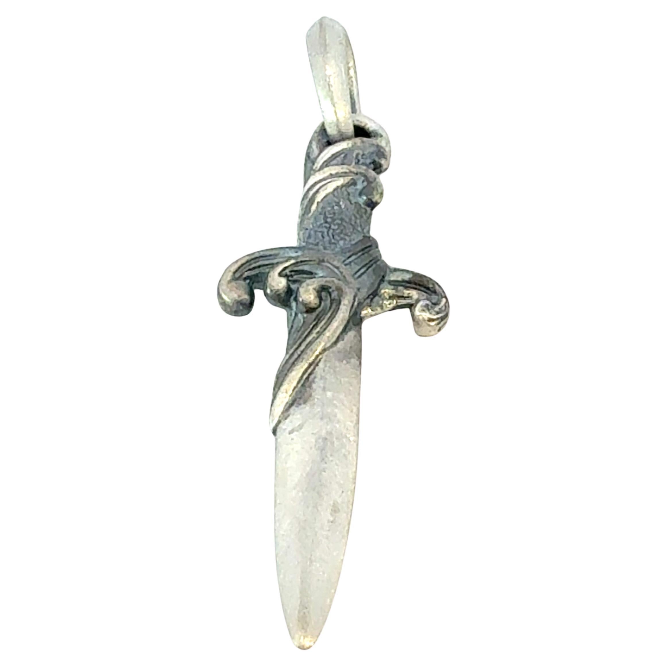 David Yurman Dagger Amulet Pendant Sterling Silver Estate For Sale
