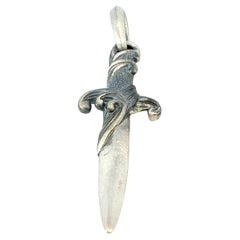David Yurman Dagger Amulet Pendant Sterling Silver Estate