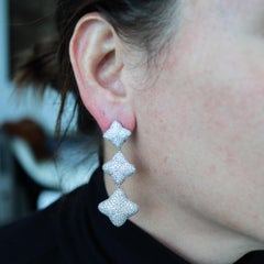 David Yurman Dangle Drop Earrings In 18Kt Gold With 6.86 Ctw In VS Diamonds