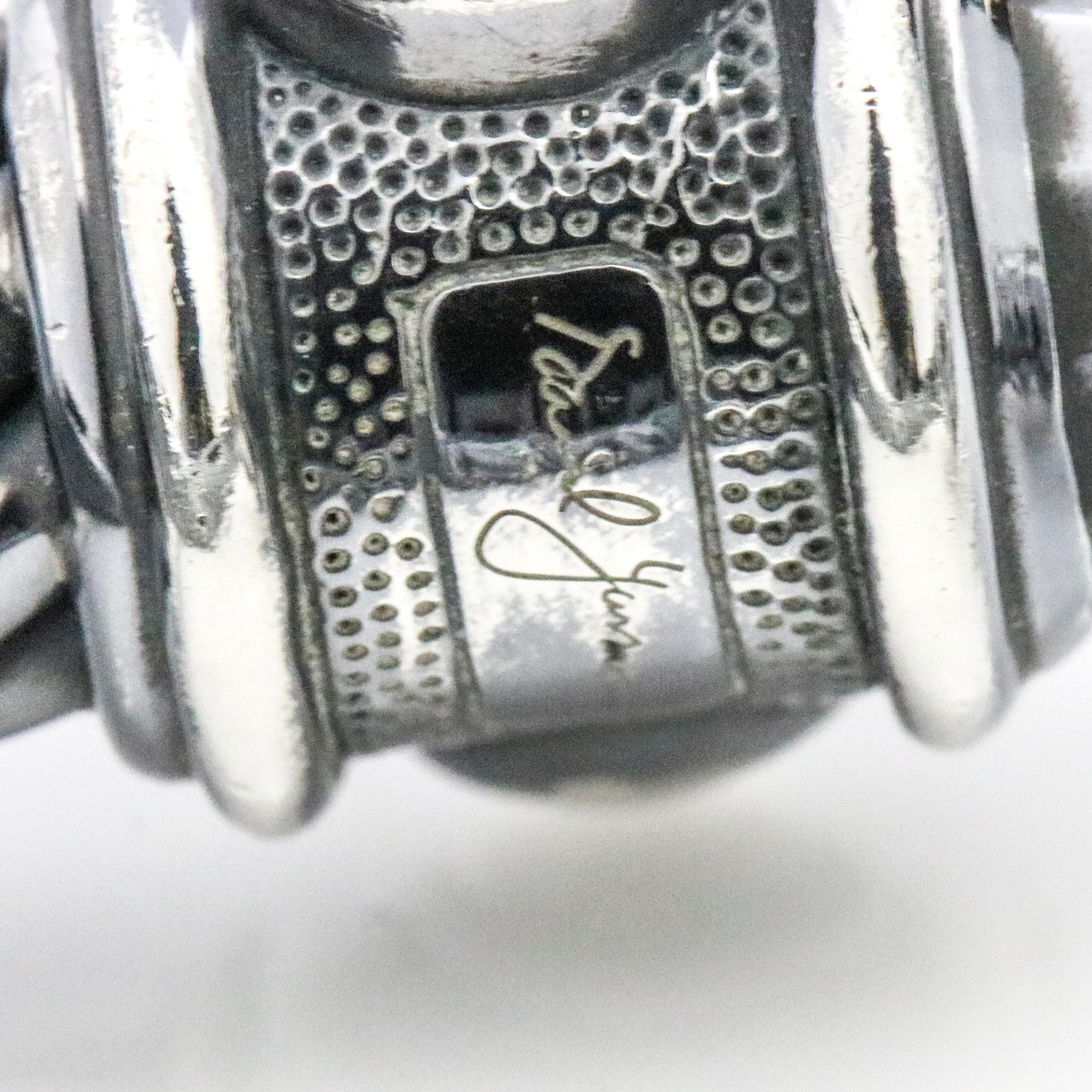 David Yurman Darkened Sterling Silver Renaissance Bracelet For Sale 1