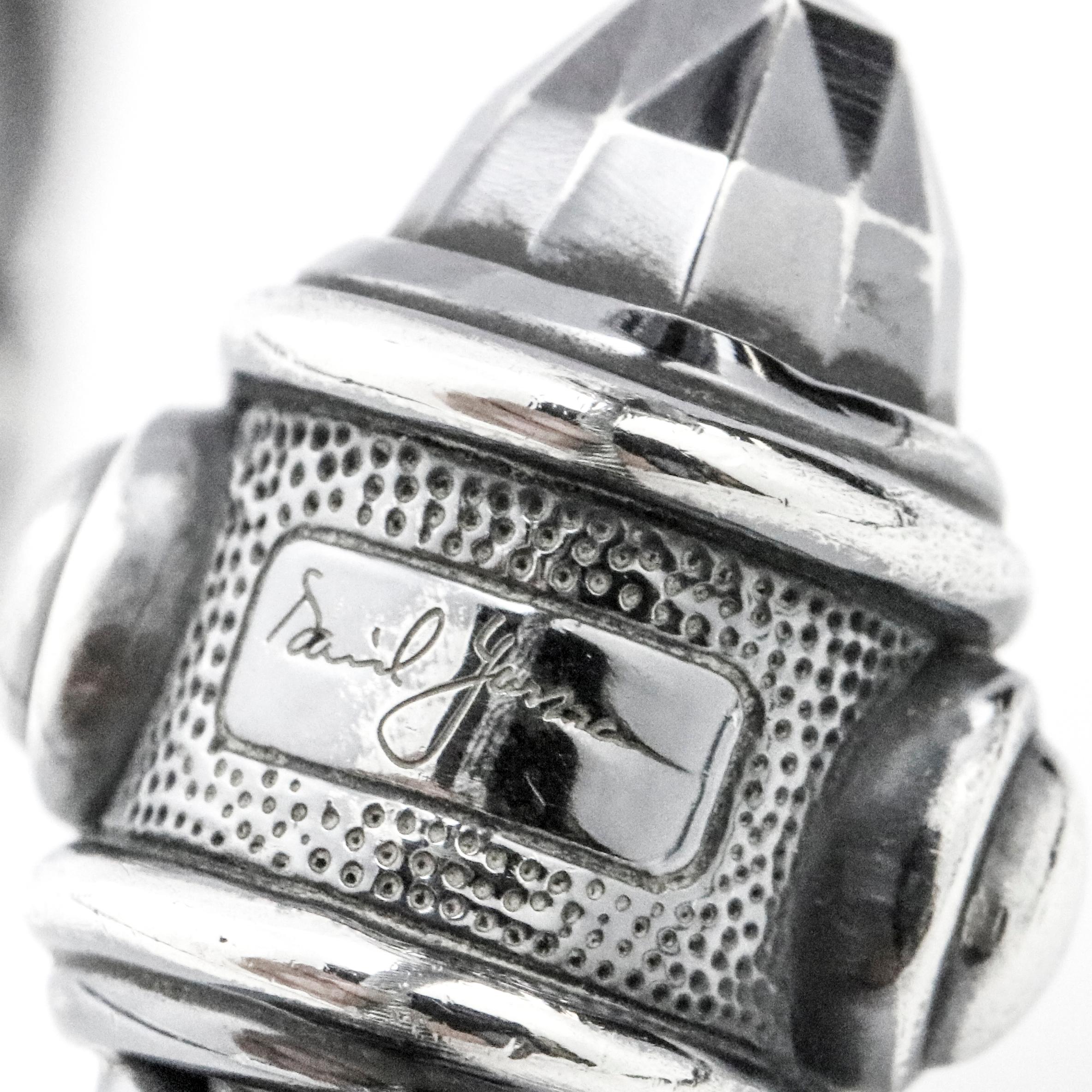 David Yurman Darkened Sterling Silver Renaissance Bracelet For Sale 2