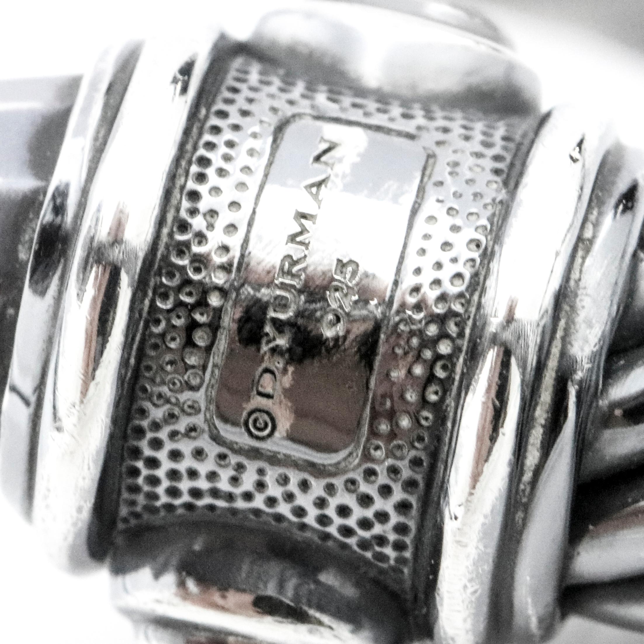 David Yurman Darkened Sterling Silver Renaissance Bracelet For Sale 3