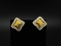 David Yurman Orecchini con diamanti da 1,20 carati in oro giallo 18 carati