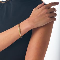 David Yurman diamond 18k yellow white gold crossover bracelet