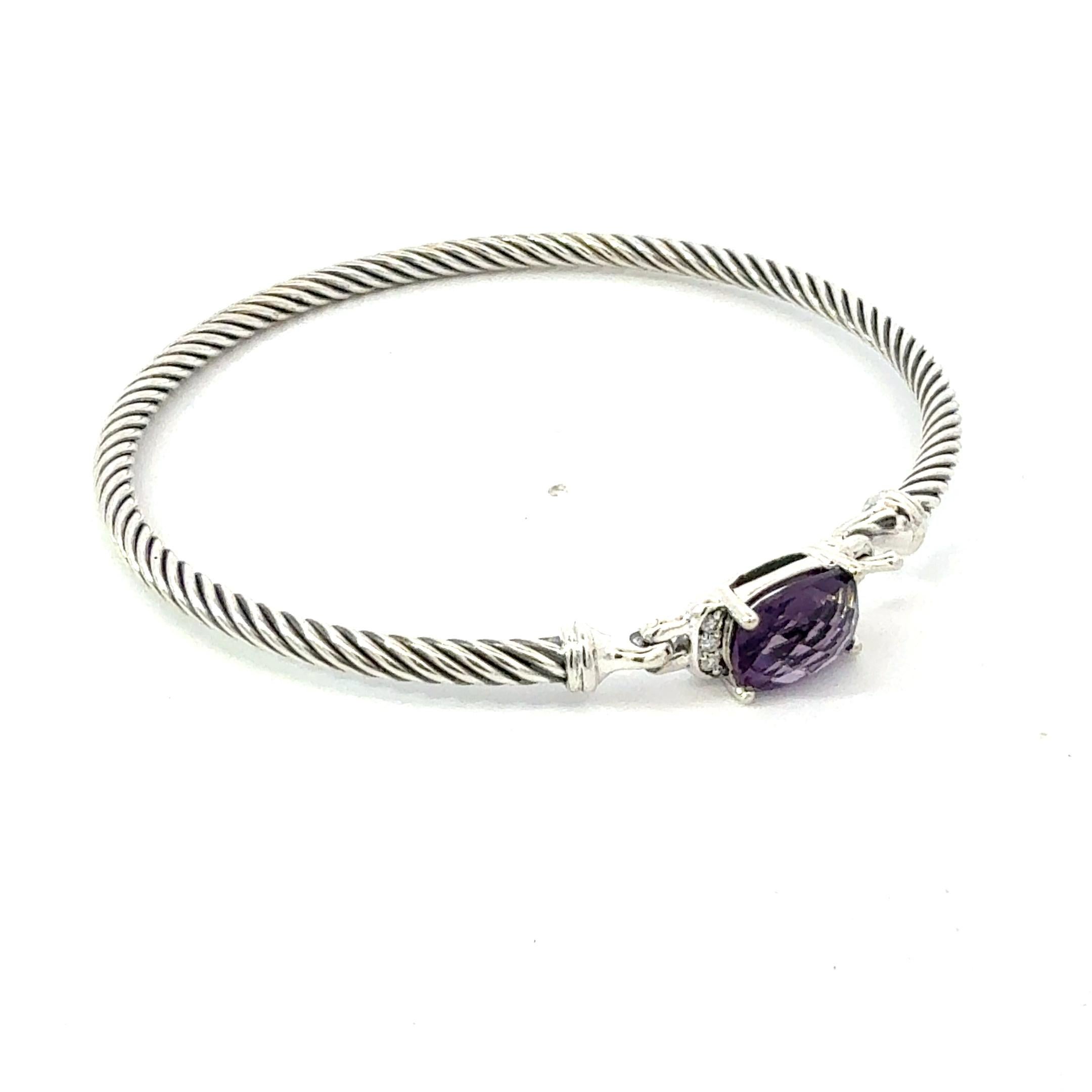Auténtico brazalete David Yurman con amatista y diamantes Talla M 3 mm Plata de ley Estate DY740

PVP: 995.00

Este elegante brazalete puño Auténtico David Yurman está hecho de amatista y plata de ley.

VENDEDOR DE CONFIANZA DESDE 2002

¡¡POR FAVOR