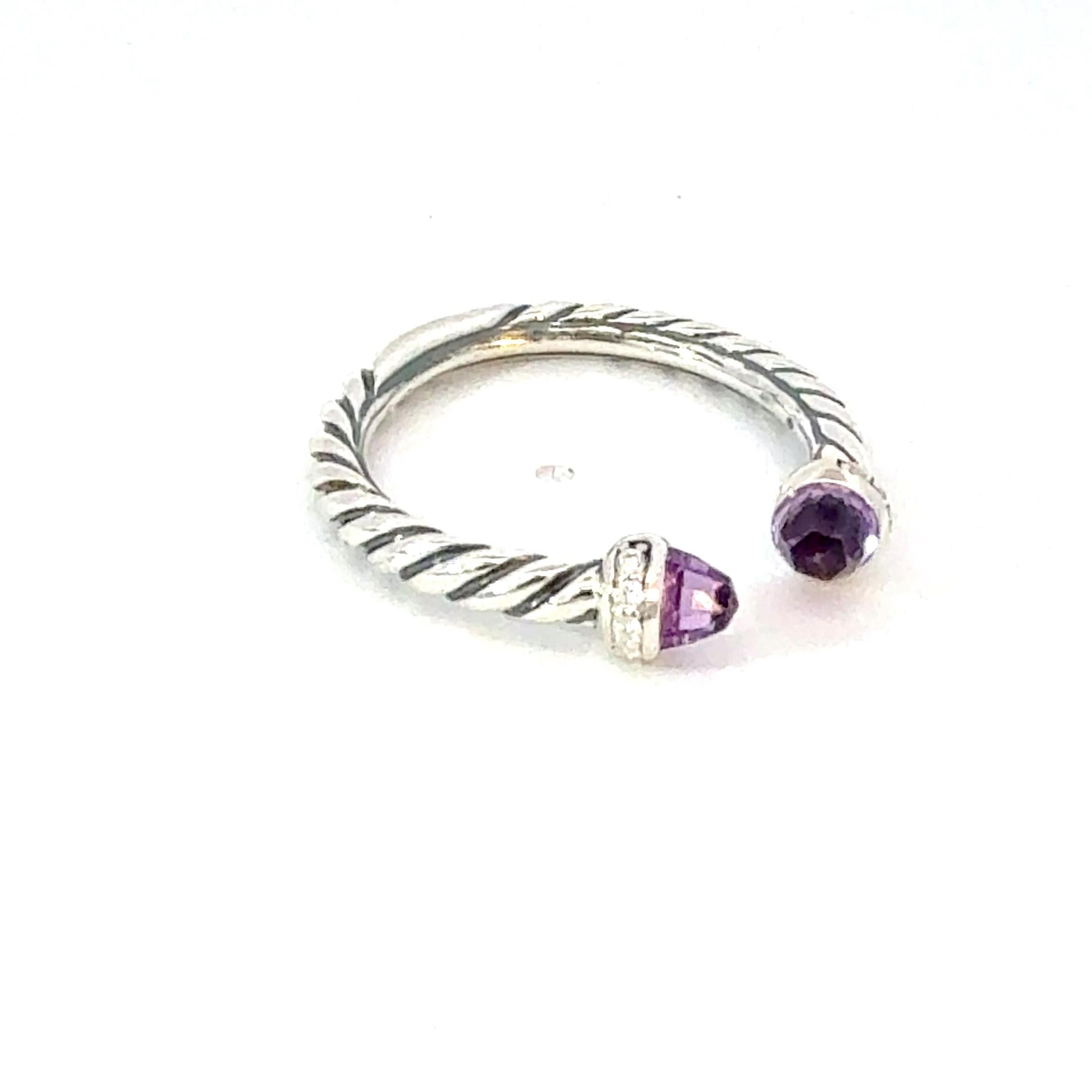 Authentic David Yurman Diamond Amethyst Ring Size 7.5 Sterling Silver Estate DY604

TRUSTED SELLER SINCE 2002

PLEASE SEE OUR HUNDREDS OF POSITIVE FEEDBACKS FROM OUR CLIENTS!!

FREE SHIPPING

Details
Stones: Diamond, Amethyst
Size: 7.5
Metal: