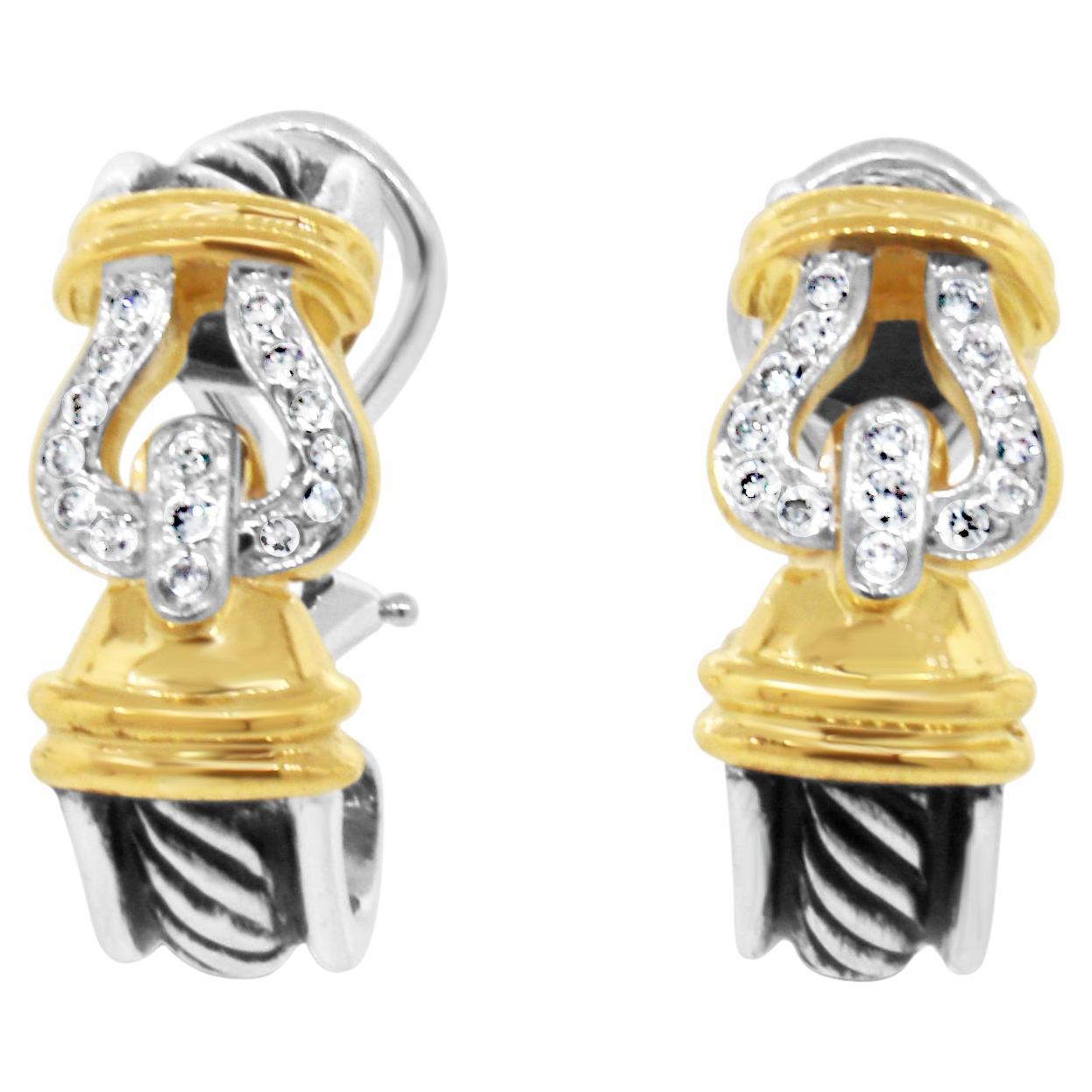 Small Cable Hoop Earrings