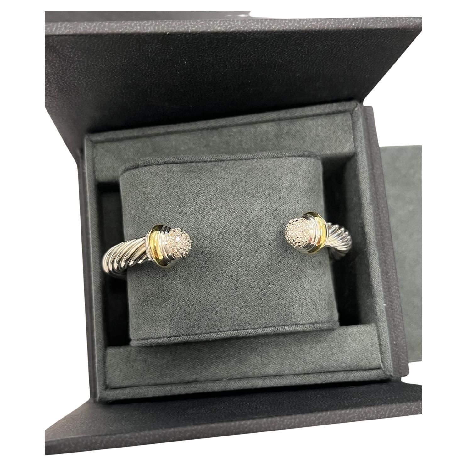 Brazalete de cable con diamantes David Yurman